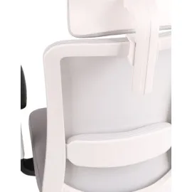 Fotel ergonomiczny NICO WS HD biały fotel z zagłówkiem Grospol