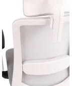 Fotel ergonomiczny NICO WS HD biały fotel z zagłówkiem Grospol