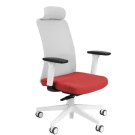 Fotel ergonomiczny NICO WS HD biały fotel z zagłówkiem Grospol