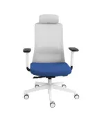Fotel ergonomiczny NICO WS HD biały fotel z zagłówkiem Grospol