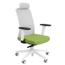 Fotel ergonomiczny NICO WS HD biały fotel z zagłówkiem Grospol