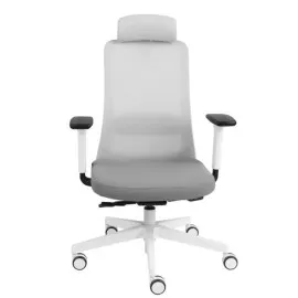 Fotel ergonomiczny NICO WS HD biały fotel z zagłówkiem Grospol