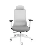 Fotel ergonomiczny NICO WS HD biały fotel z zagłówkiem Grospol