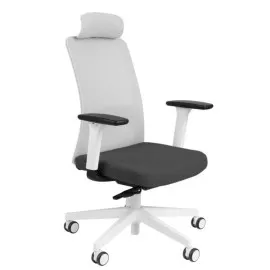 Fotel ergonomiczny NICO WS HD biały fotel z zagłówkiem Grospol