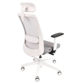 Fotel ergonomiczny NICO WS HD biały fotel z zagłówkiem Grospol