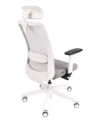 Fotel ergonomiczny NICO WS HD biały fotel z zagłówkiem Grospol