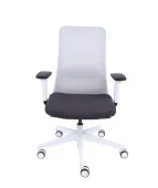 Fotel ergonomiczny NICO WS biały fotel z zagłówkiem Grospol