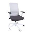 Fotel ergonomiczny NICO WS biały fotel z zagłówkiem Grospol