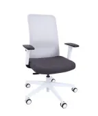 Fotel ergonomiczny NICO WS biały fotel z zagłówkiem Grospol