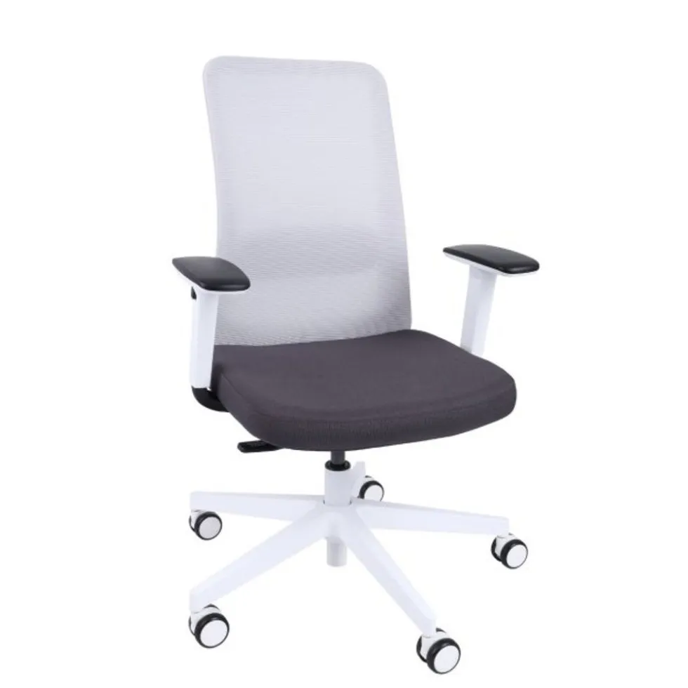 Fotel ergonomiczny NICO WS biały fotel z zagłówkiem Grospol