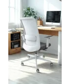 Fotel ergonomiczny NICO WS biały fotel z zagłówkiem Grospol