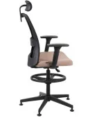 Wysoki fotel NICO BS HD RB Grospol ergonomiczny fotel z zagłówkiem