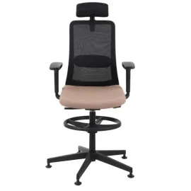 Wysoki fotel NICO BS HD RB Grospol ergonomiczny fotel z zagłówkiem