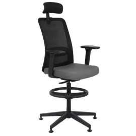 Wysoki fotel NICO BS HD RB Grospol ergonomiczny fotel z zagłówkiem