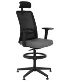 Wysoki fotel NICO BS HD RB Grospol ergonomiczny fotel z zagłówkiem