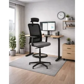 Wysoki fotel NICO BS HD RB Grospol ergonomiczny fotel z zagłówkiem