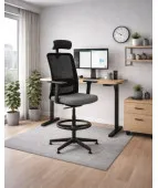 Wysoki fotel NICO BS HD RB Grospol ergonomiczny fotel z zagłówkiem