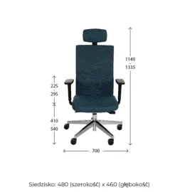 Fotel ergonomiczny TEAM PLUS HD Chrome Grospol