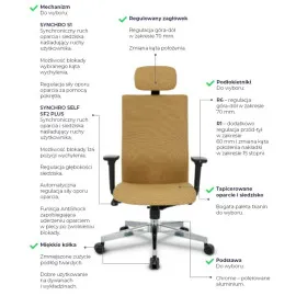 Fotel ergonomiczny TEAM PLUS HD Chrome Grospol