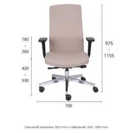 Krzesło biurowe TEAM PRO Chrome Grospol