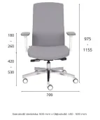 Krzesło biurowe TEAM PRO W chrome Grospol