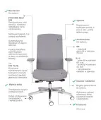 Krzesło biurowe TEAM PRO W chrome Grospol