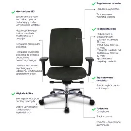 Fotel VALIO BT Grospol - Ergonomiczny fotel gabinetowy Grospol