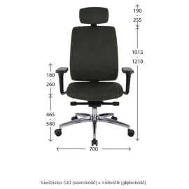Ergonomiczny fotel VALIO BT HD do biurka Grospol