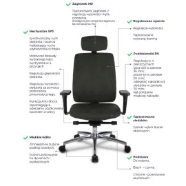 Ergonomiczny fotel VALIO BT HD do biurka Grospol