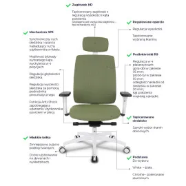 Biały fotel biurowy VALIO WT HD Grospol biały