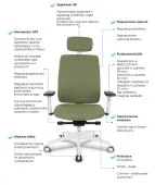 Biały fotel biurowy VALIO WT HD Grospol biały