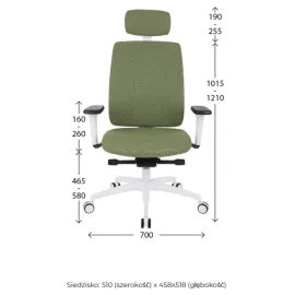 Biały fotel biurowy VALIO WT HD Grospol biały