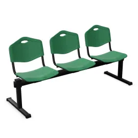 Ławka ISO-3 plastik Nowy Styl – 3‑osobowa do poczekalni