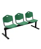 Ławka ISO-3 plastik Nowy Styl – 3‑osobowa do poczekalni