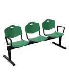 Ławka ISO-3 plastik Nowy Styl – 3‑osobowa do poczekalni