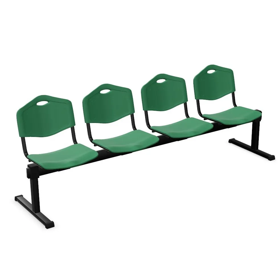 Ławka ISO-4 plastik Nowy Styl – 4‑osobowa do poczekalni