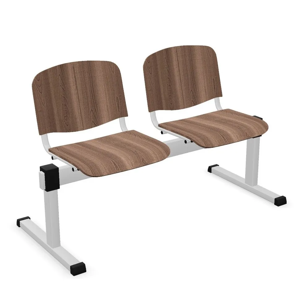 Drewniana ławka ISO-2 WOOD Nowy Styl do poczekalni
