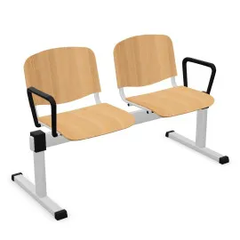 Drewniana ławka ISO-2 WOOD Nowy Styl do poczekalni