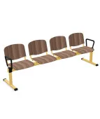 Drewniana ławka ISO-4 WOOD Nowy Styl do poczekalni