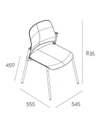 Krzesło ASPEN 4L WT Grospol – białe krzesło konferencyjne