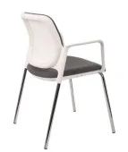 Krzesło ASPEN 4L WT ARM Grospol – białe krzesło konferencyjne