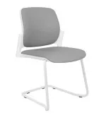 Krzesło ASPEN V WT Grospol – białe krzesło konferencyjne na płozie