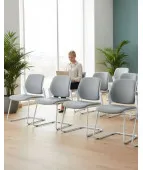 Krzesło ASPEN V WT Grospol – białe krzesło konferencyjne na płozie