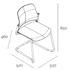 Krzesło ASPEN V WT Grospol – białe krzesło konferencyjne na płozie
