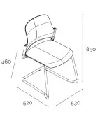 Krzesło ASPEN V WT Grospol – białe krzesło konferencyjne na płozie