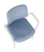 Krzesło ASPEN V WT ARM Grospol – białe krzesło konferencyjne na płozie