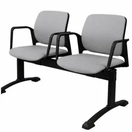 Ławka ASPEN-2 BT ARM nowoczesna ławka do poczekalni z podłokietnikami