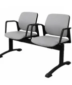 Ławka ASPEN-2 BT ARM nowoczesna ławka do poczekalni z podłokietnikami