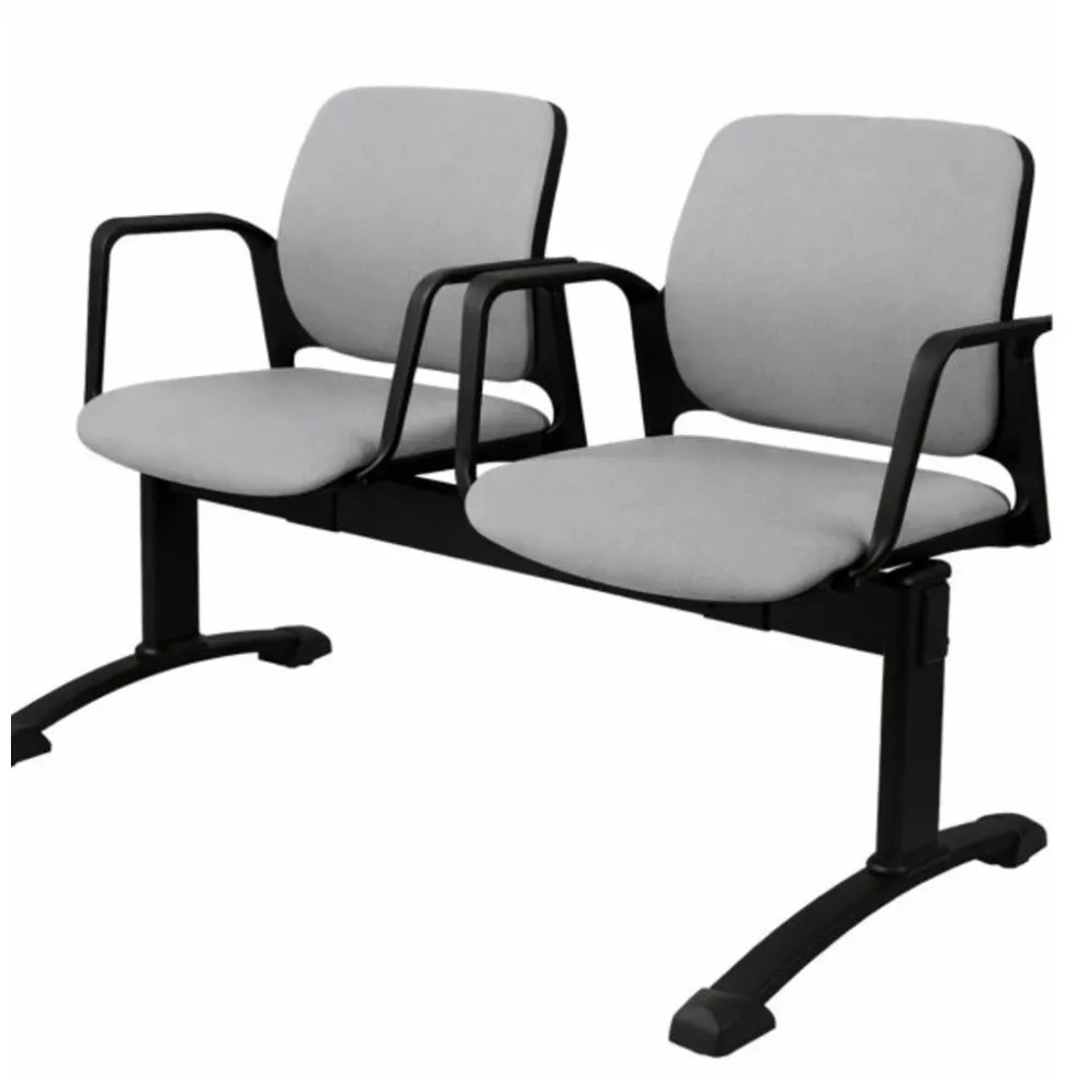 Ławka ASPEN-2 BT ARM nowoczesna ławka do poczekalni z podłokietnikami