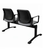 Ławka ASPEN-2 BT ARM nowoczesna ławka do poczekalni z podłokietnikami